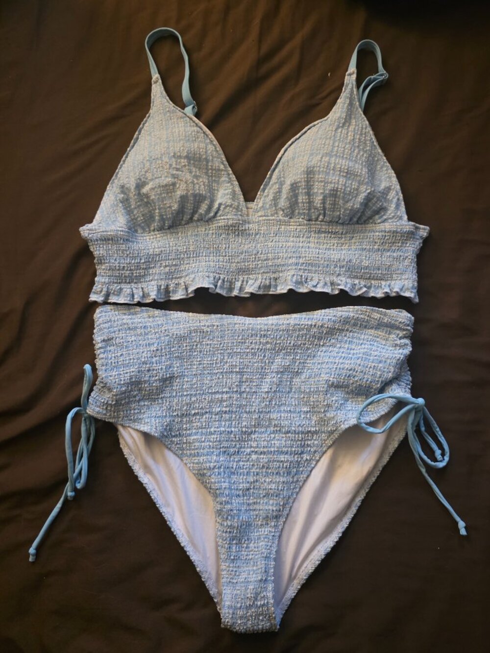 Cider Size 2X Two Piece Swimsuit Checkered